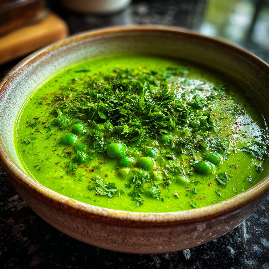 Spring Soup With Peas And Herbs