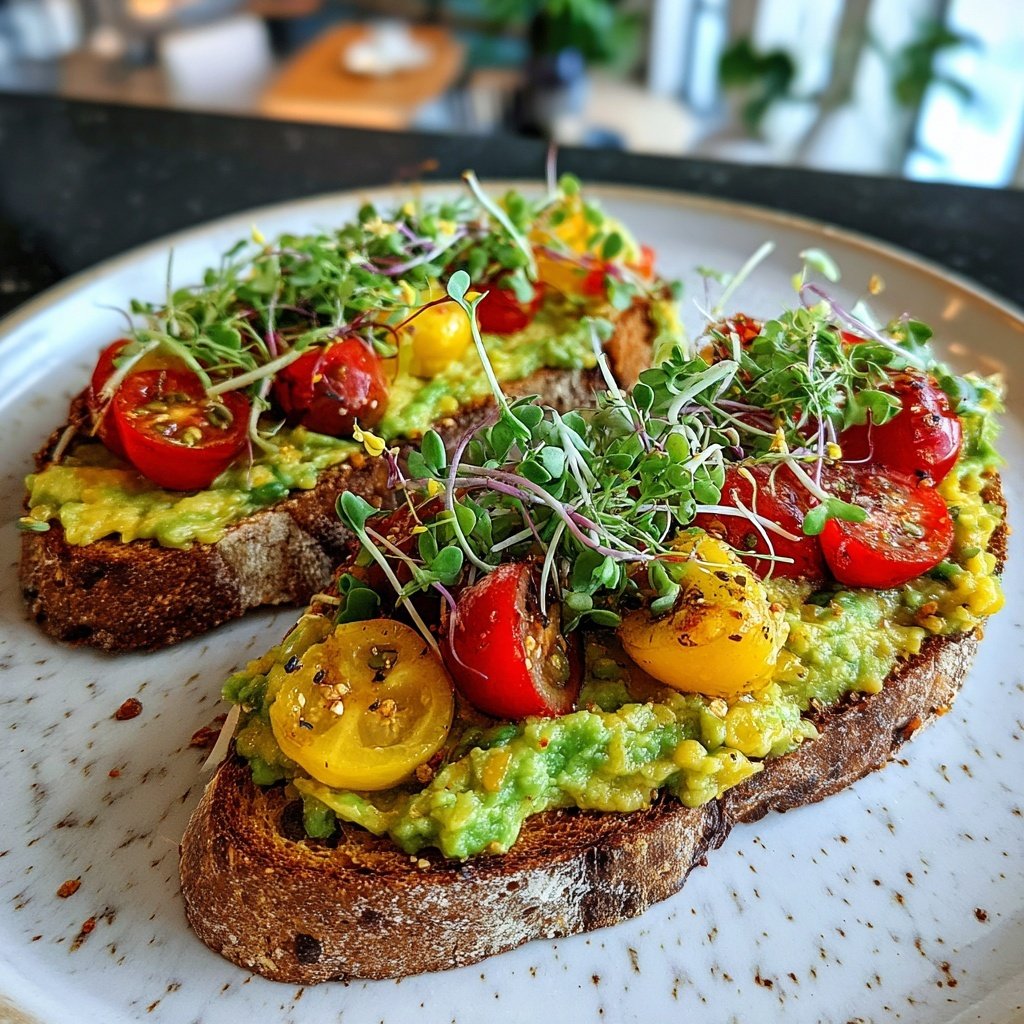Healthy Lunch Avocado Lentil Toast