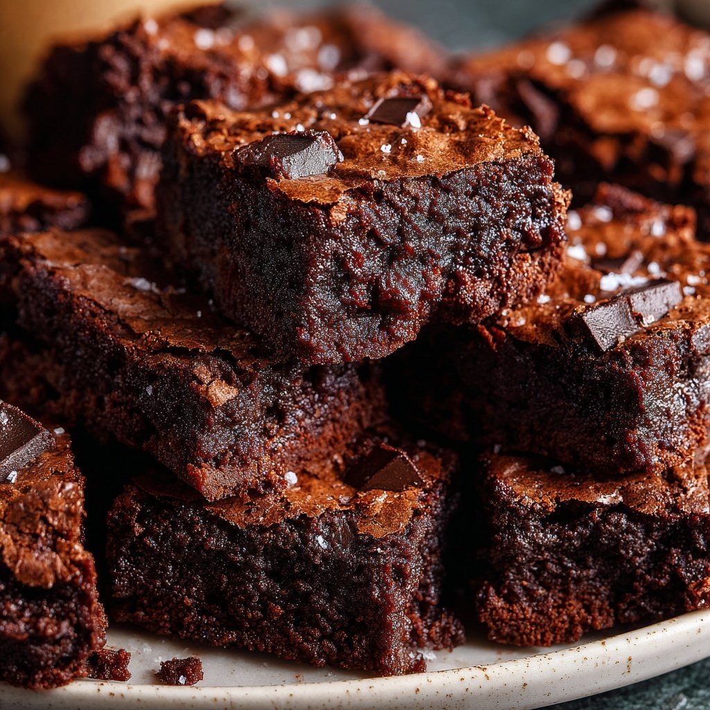 Crispy Sourdough Discard Brownies
