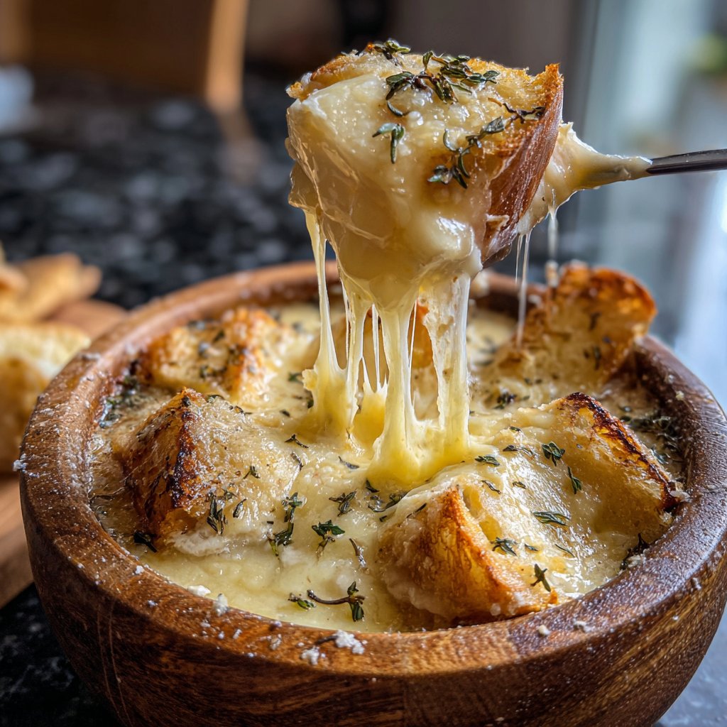 Fondue with Camembert and Thyme