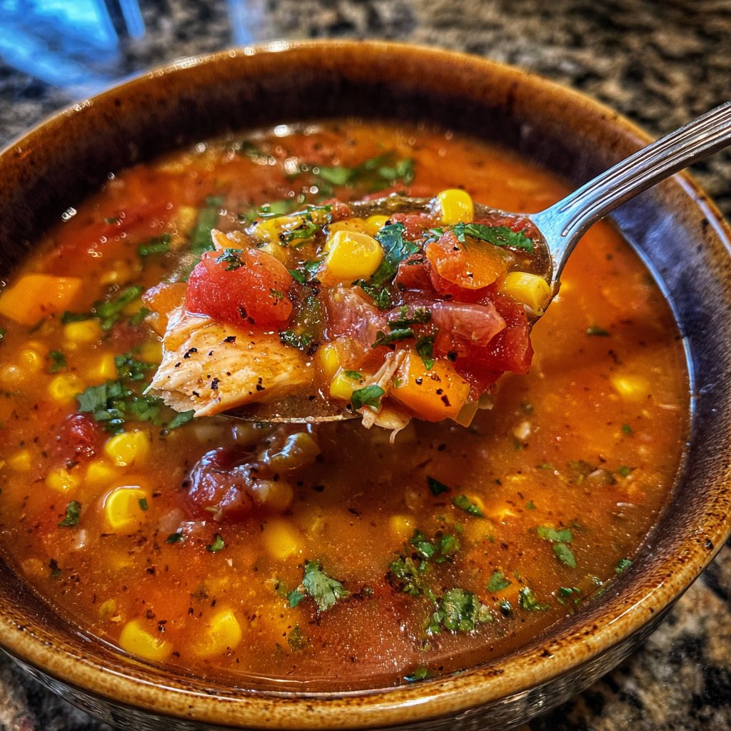 Simple Slow Cooker Chicken Tortilla Soup