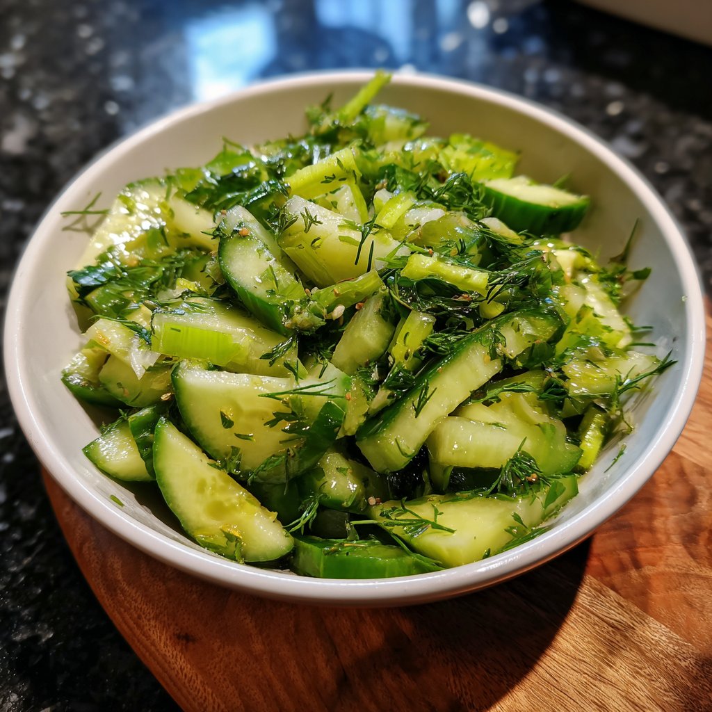 Celery Salad With Cucumber And Dill