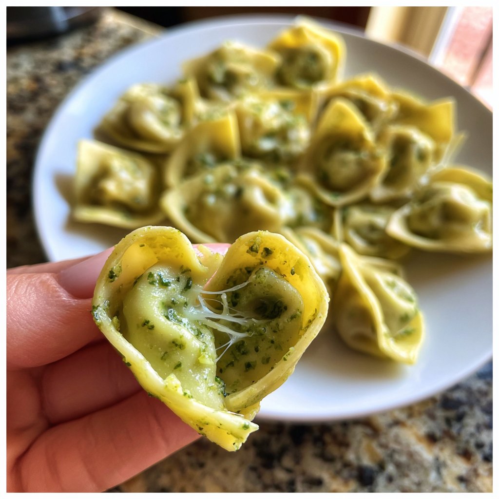 Heart-Shaped Spinach Tortellini