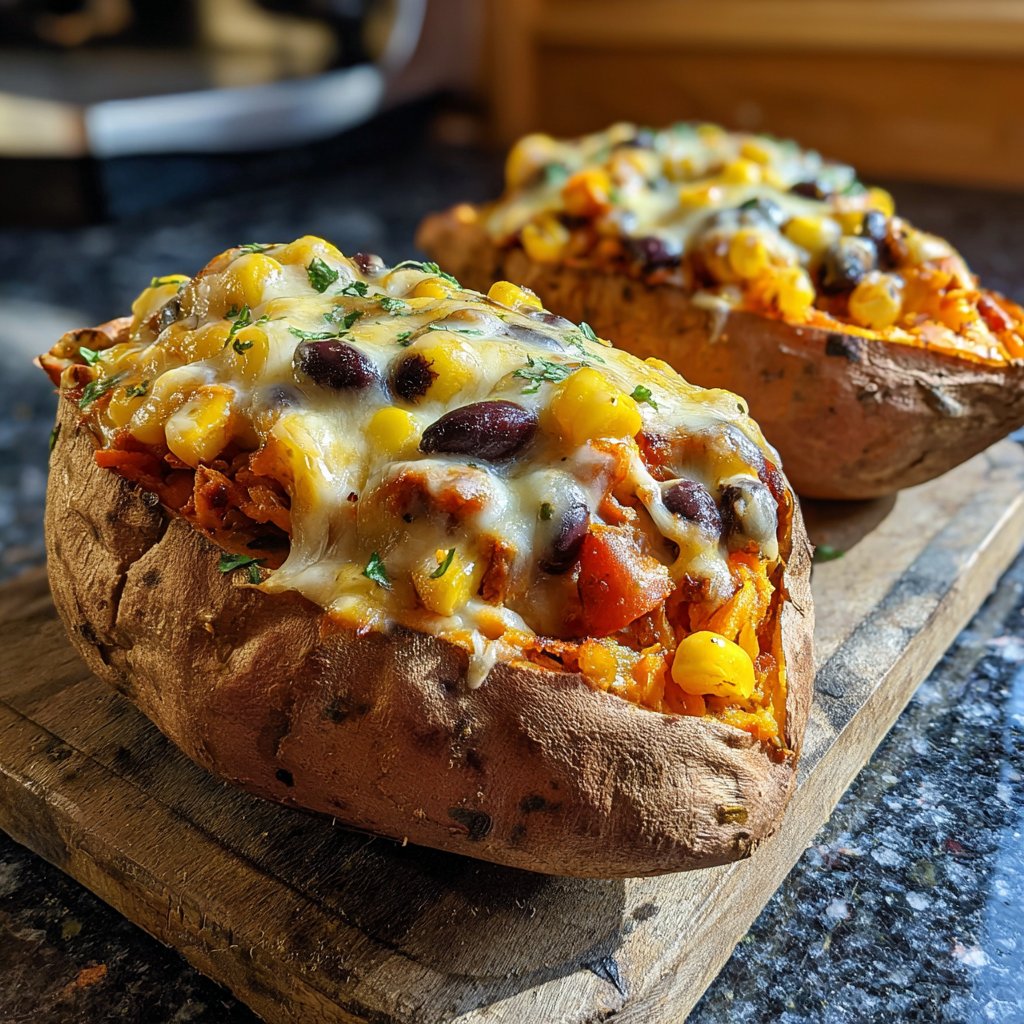Valentine Dinner Stuffed Sweet Potatoes