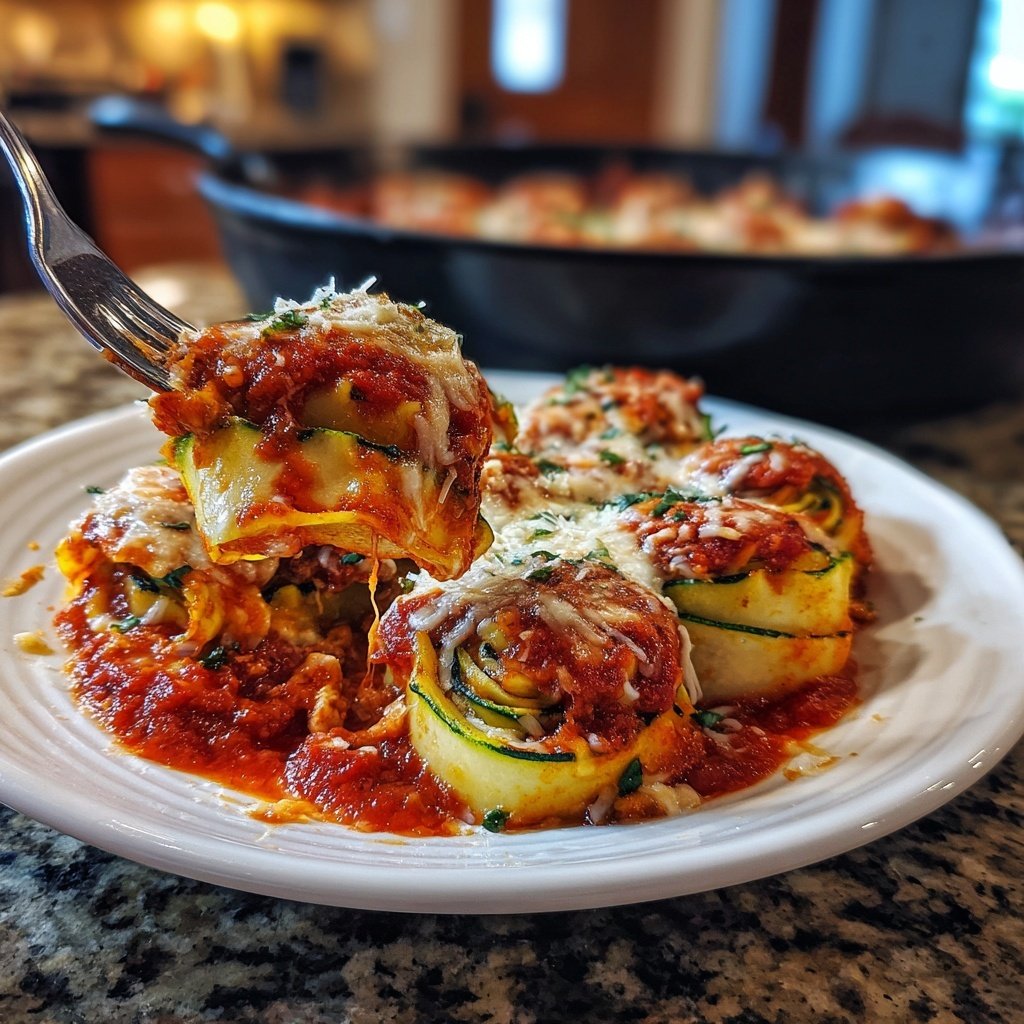 Zucchini Ribbon Lasagna Rolls