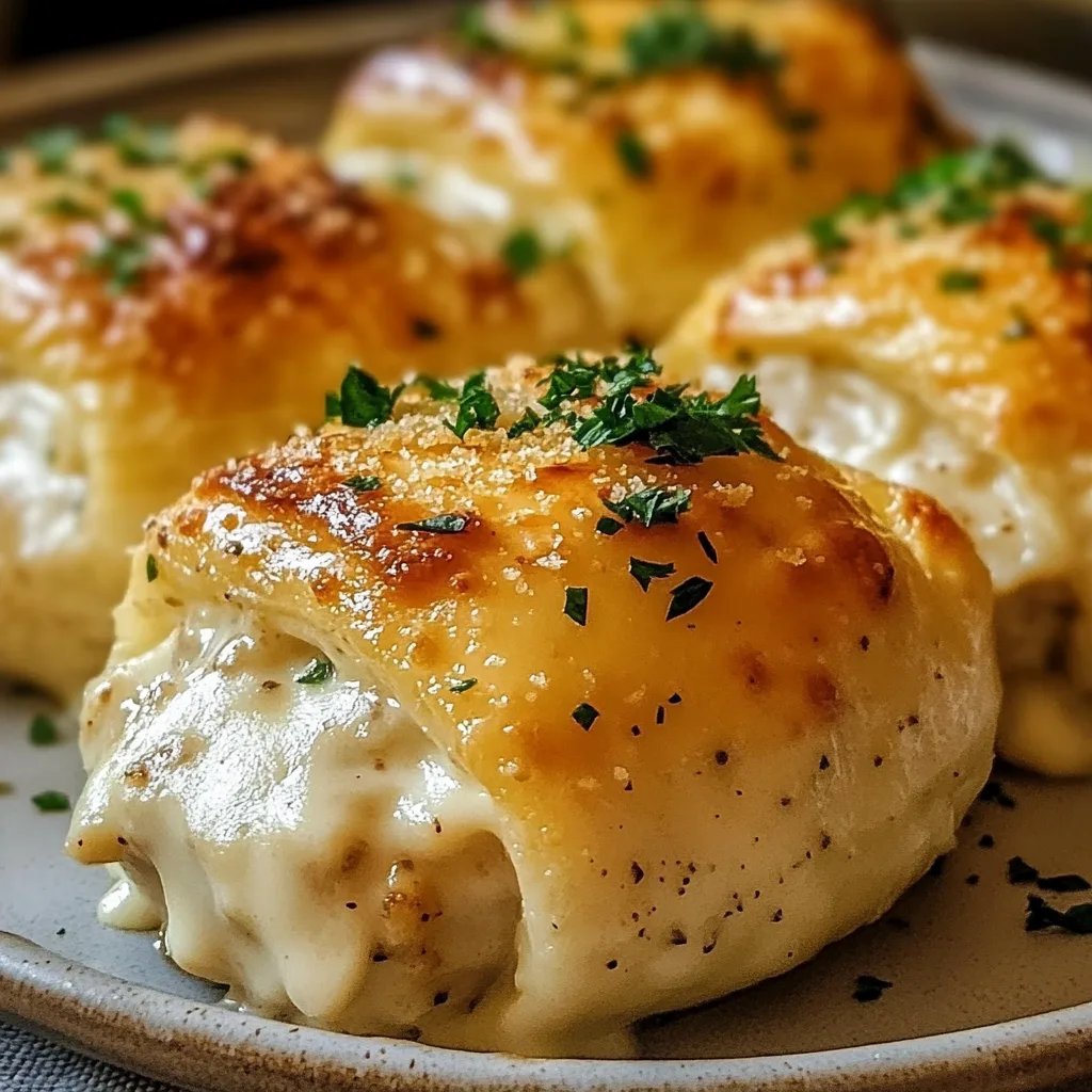 Chicken Pillows With Creamy Parmesan Sauce