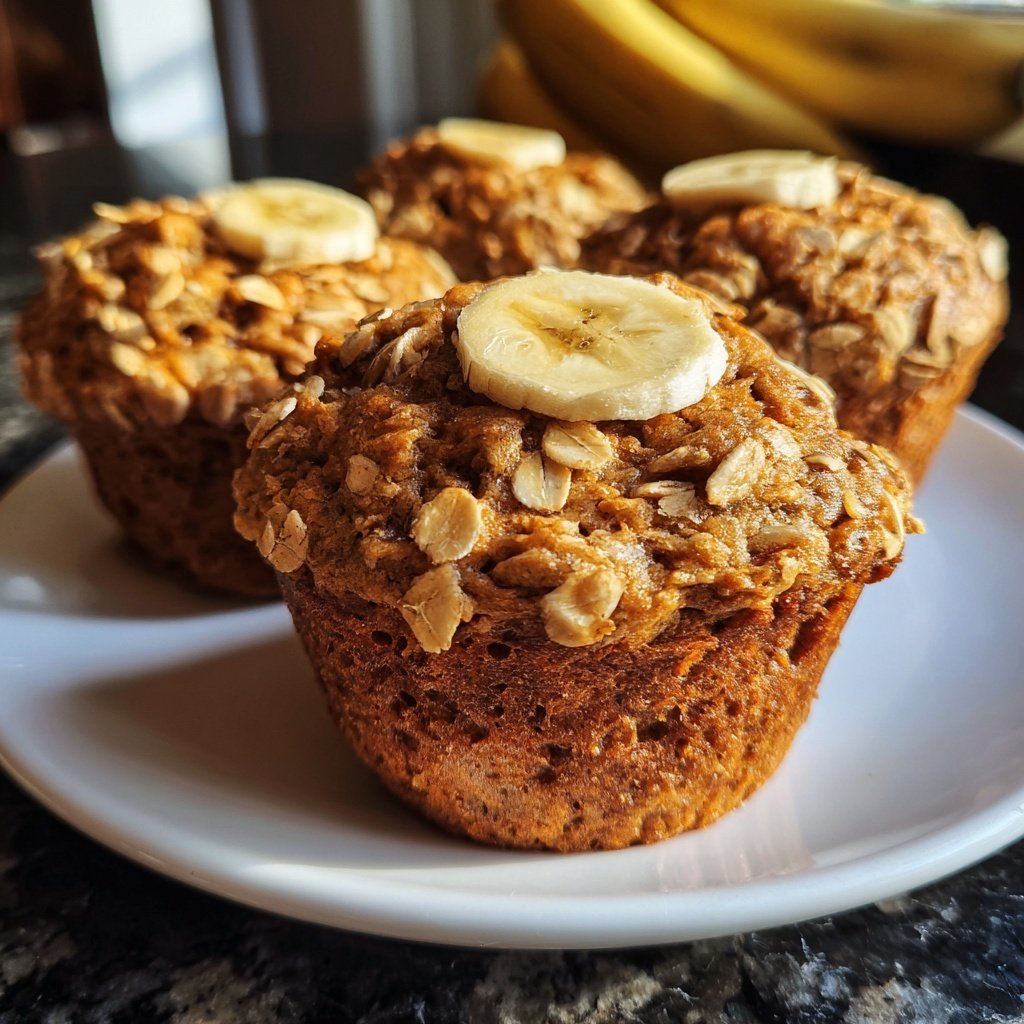 Healthy Banana Oat Muffins