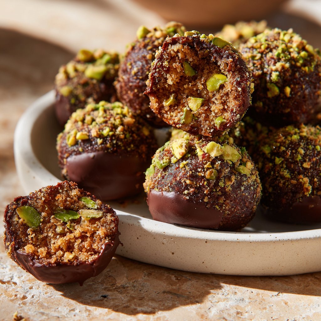 Chocolate Pistachio Coconut Bites
