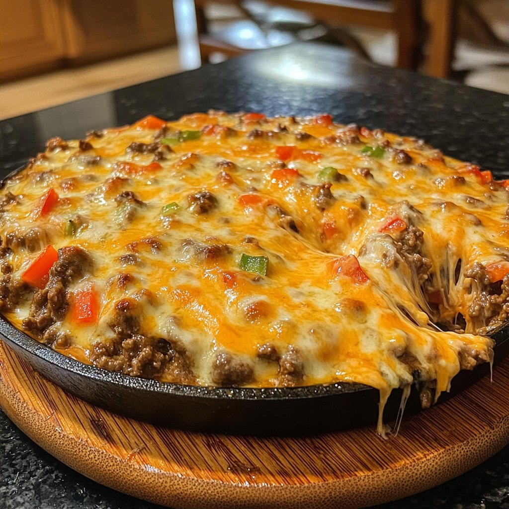 Ground Beef Skillet Cheesy