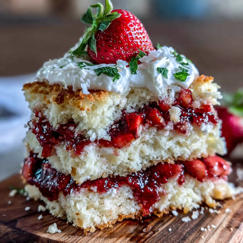Strawberry Shortcake With Fluffy Whipped Cream