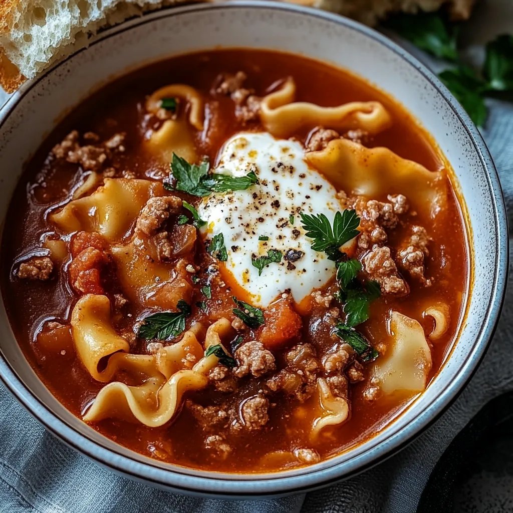 Irresistible Easy Lasagna Soup