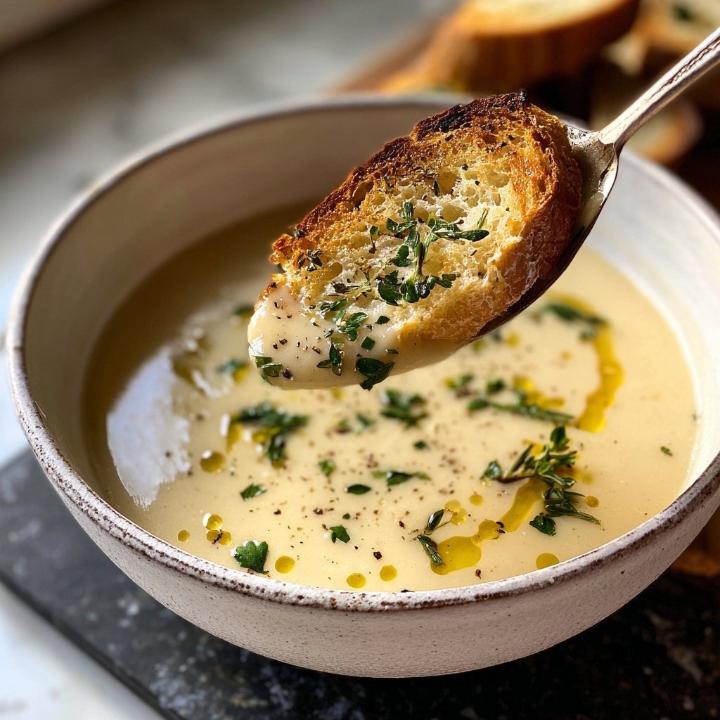 Creamy Lemon White Bean Soup Bowl
