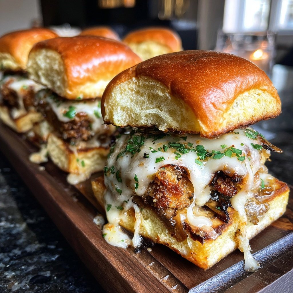 Sliders with Mushroom Patties