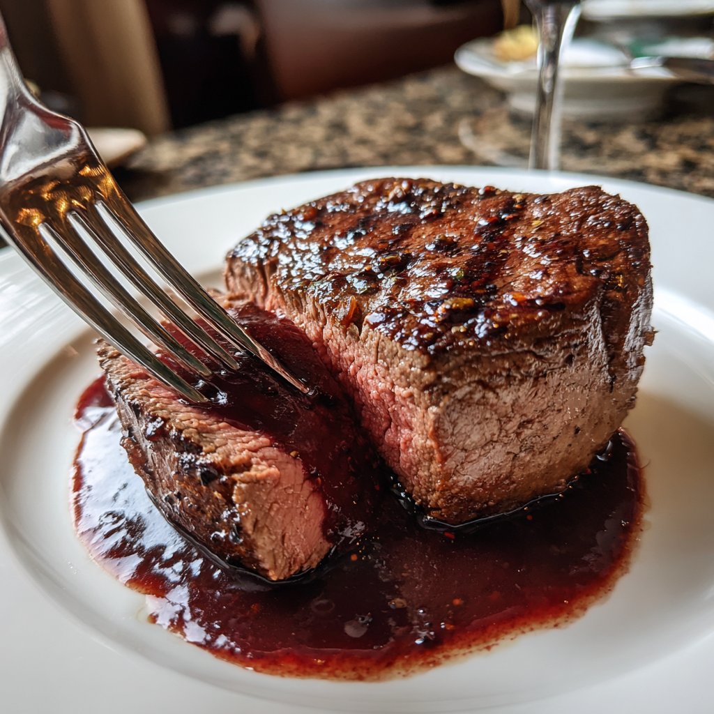 Romantic Filet Mignon with Red Wine Sauce