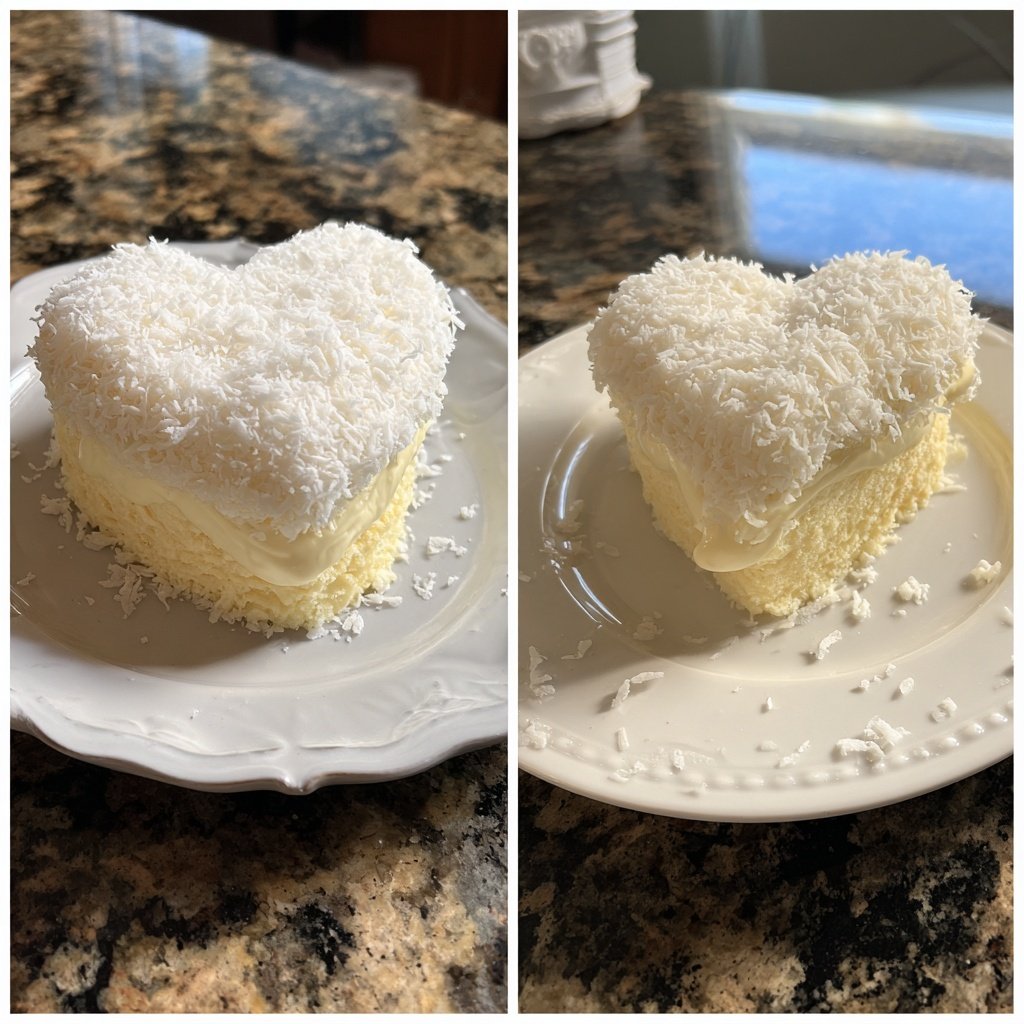 Mini Heart Cake with Coconut Vanilla Filling