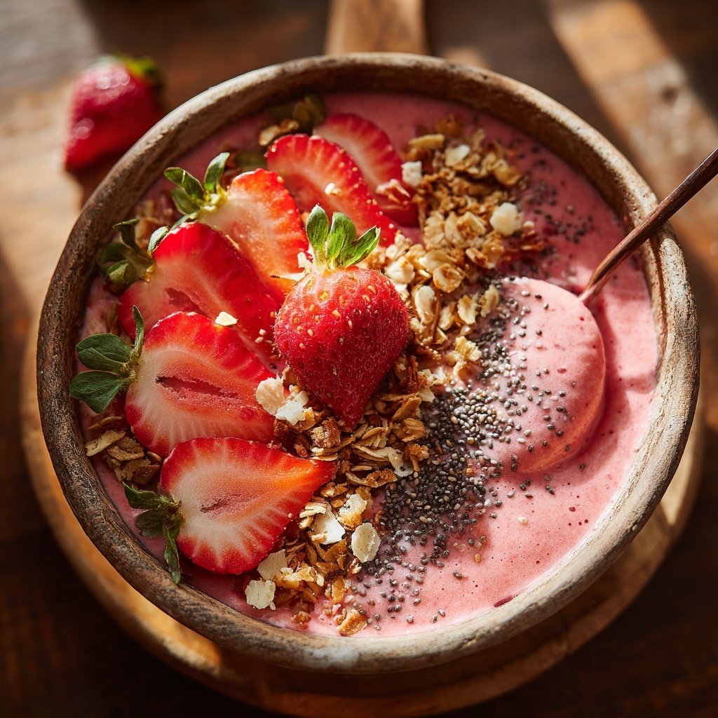Fresh Strawberry Smoothie Bowl