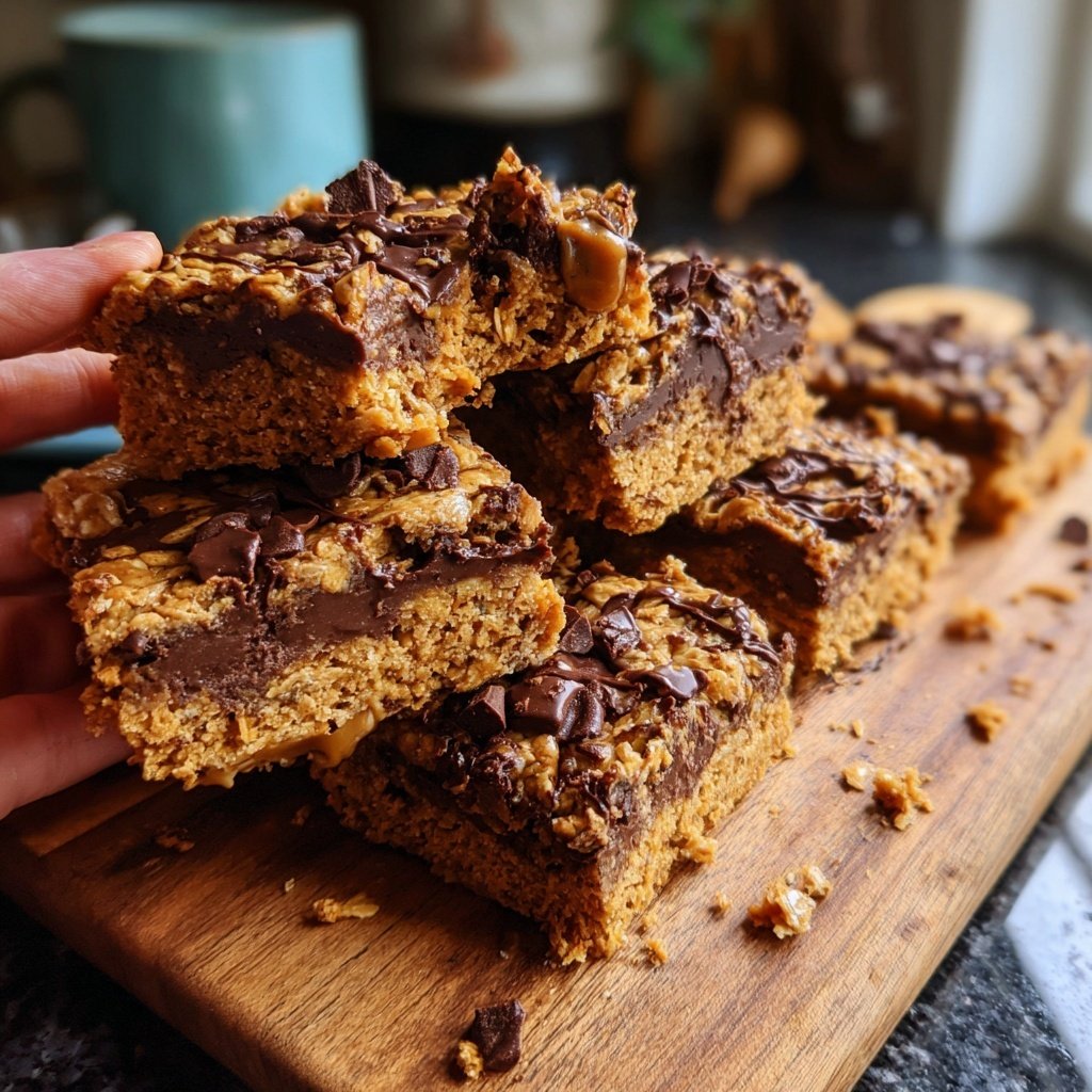 Peanut Butter Chocolate Oat Bars