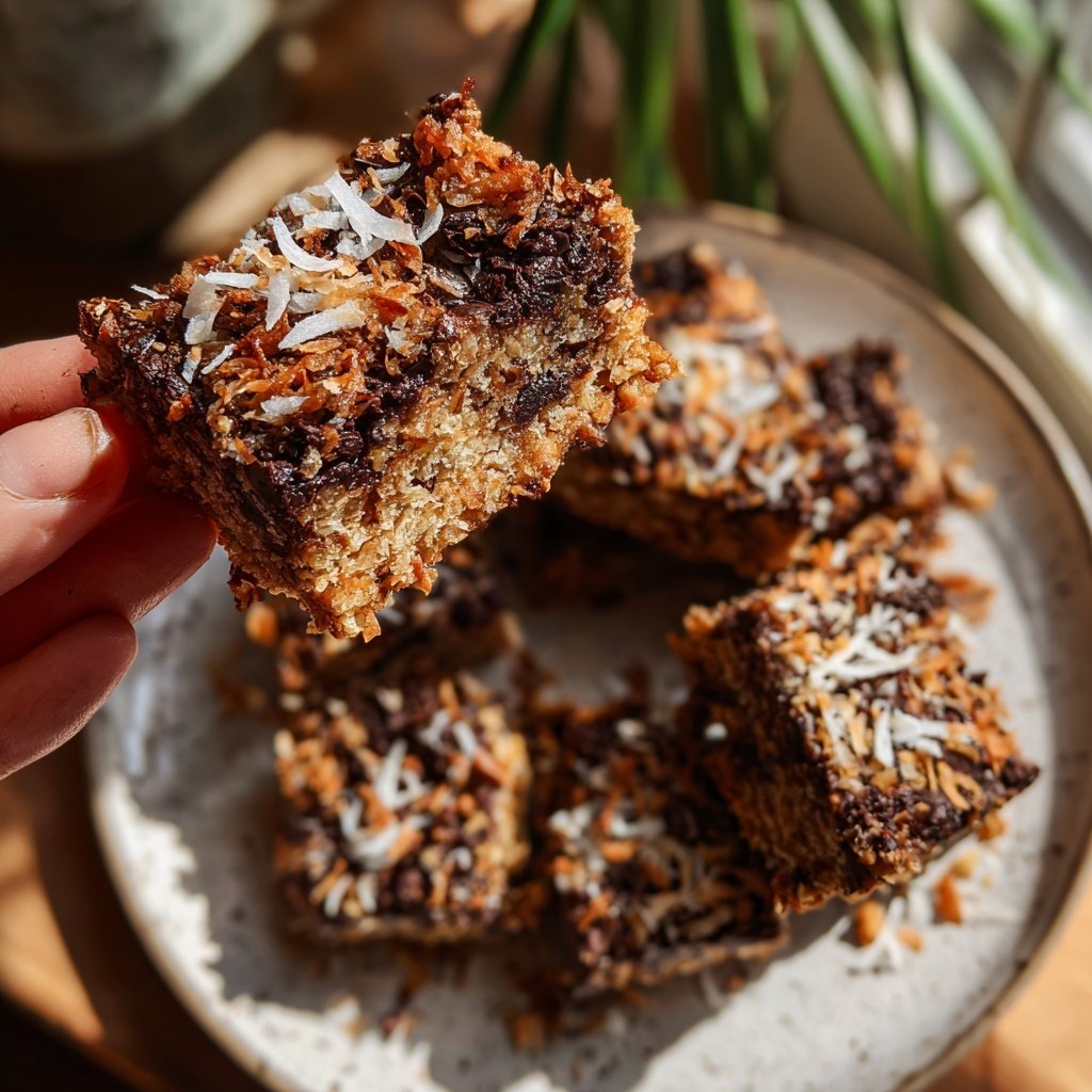 Chocolate Coconut Date Squares