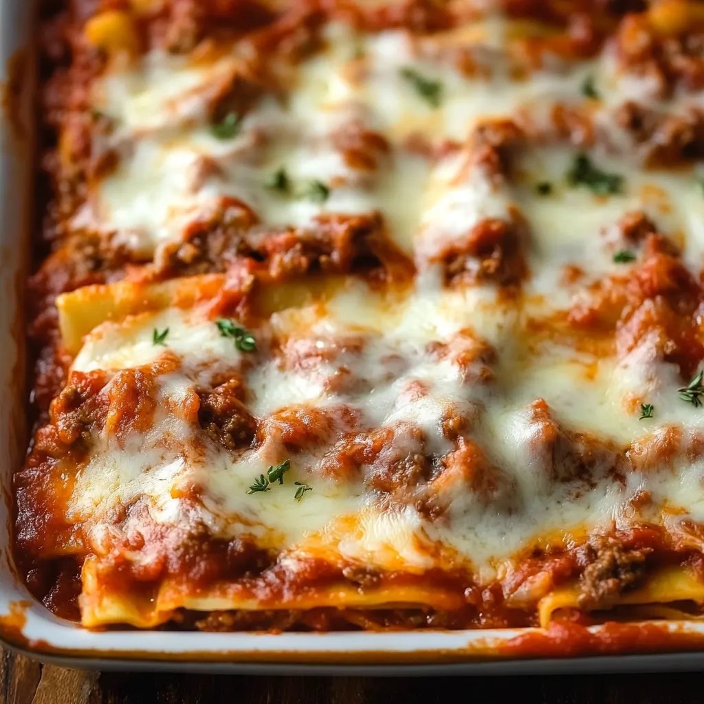 Classic Lasagna with Meat Sauce