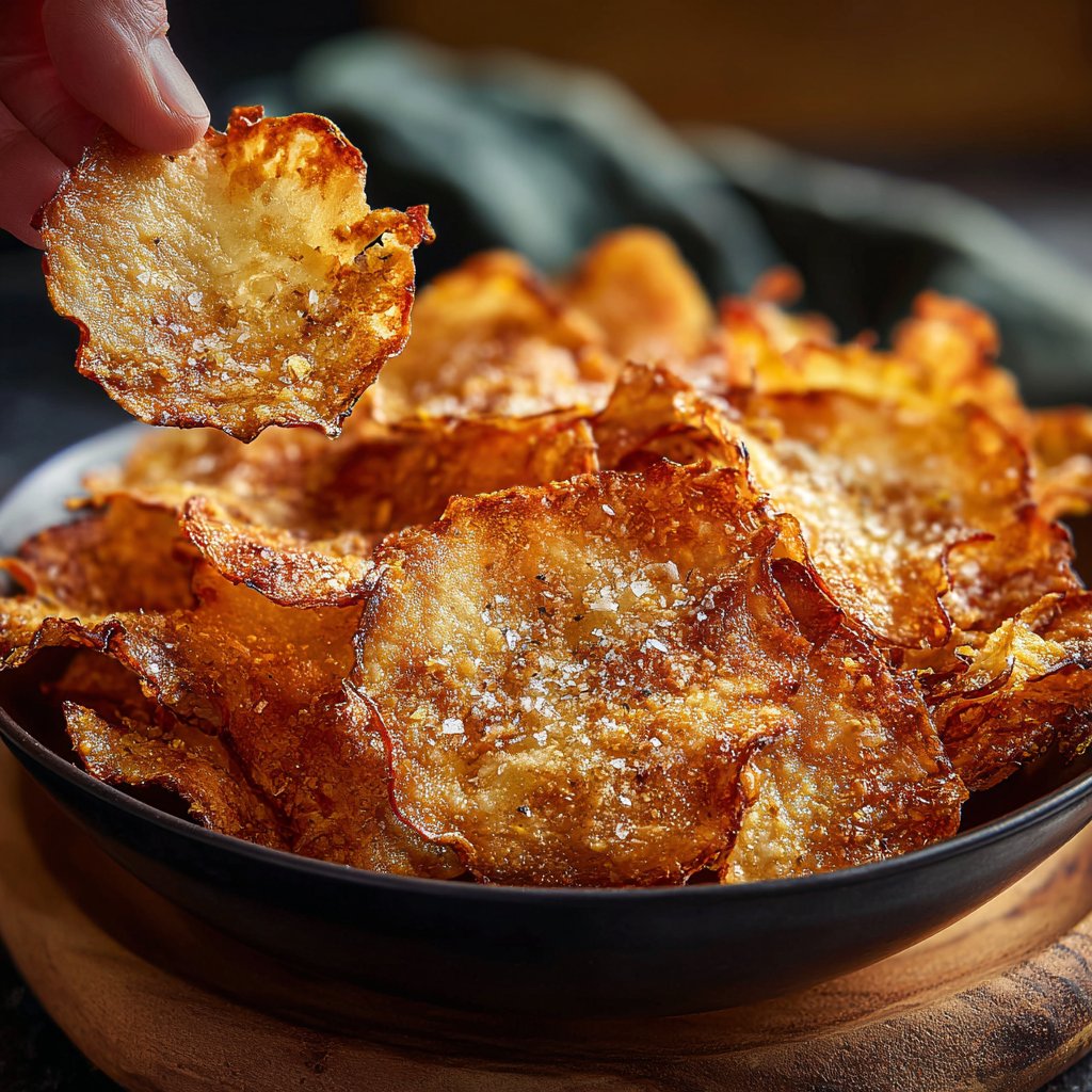 Crispy Eggplant Garlic Chips